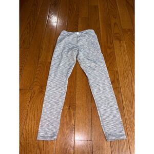 90 Degree by Reflex Girls Gray Space Dye Athletic Leggings Size M 10 Stretch